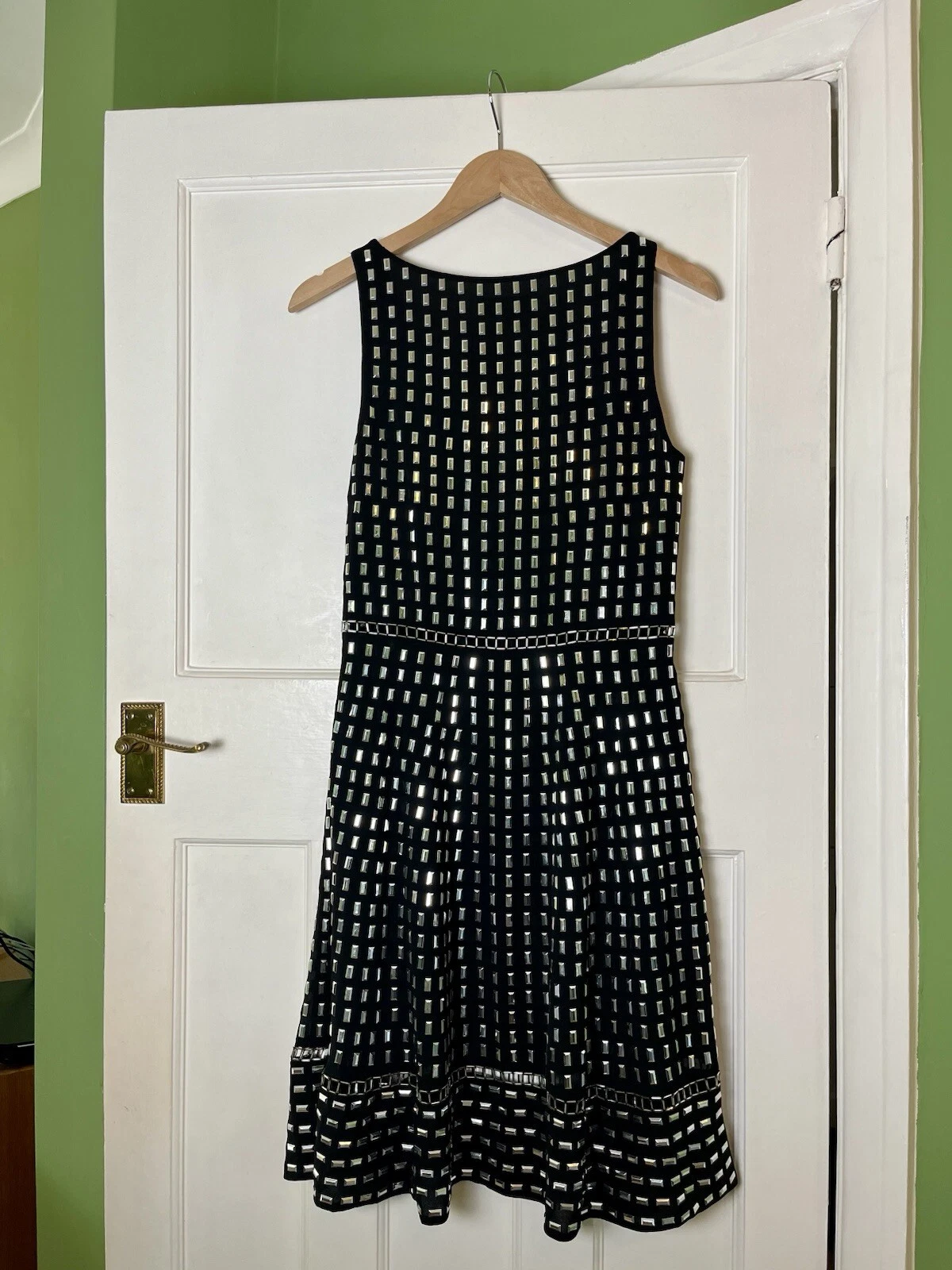 *ABITO DA COCKTAIL MICHAEL KORS NERO ARGENTO BORCHIATO IMPREZIOSITO DA SERA FESTA*