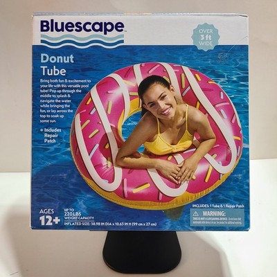 BlueScape Donut Floating Tube 39'' x 10.625'' 220 lbs Max with Repair Patch.