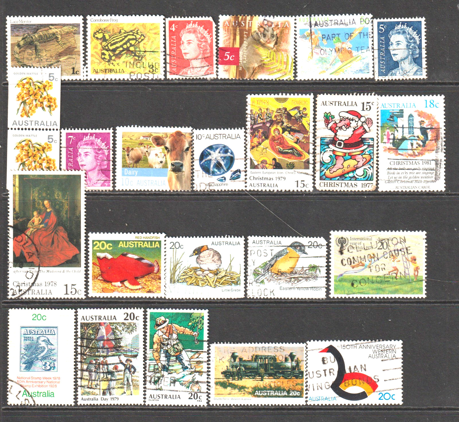 Australian Stamp Collection - Stamps 23, FV $2.98 good used.