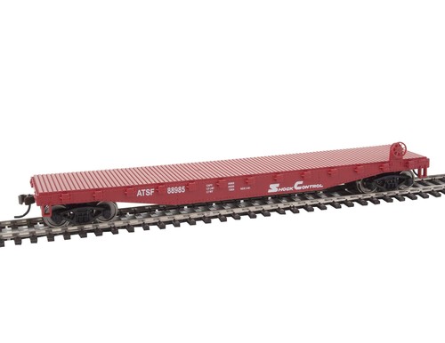 Flatcar-Ready to Run-Atchison, Topeka & Santa Fe #88985 (rojo, blanco) 931-1605... | Zustand: New