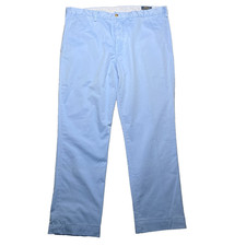 Polo Ralph Lauren Chino Pants 38x34 Fits 38x29 Light Blue Stretch Straight EUC