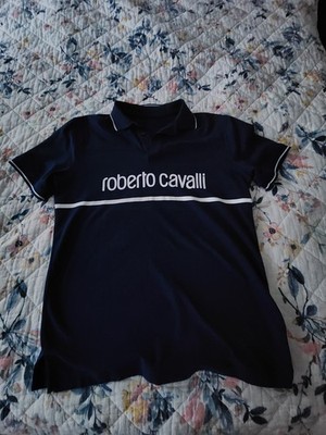 Roberto Cavalli Men s Nave Blue Polo Medium