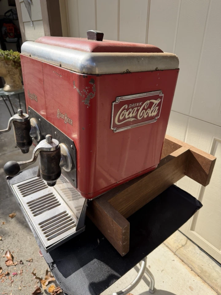 1930’s Coca Cola dispensador de fonte de refrigerante cabo duplo Art Deco original - Imagem 4 de 4