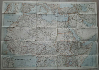 National Geographic Map of Northern Africa. (Dec, 1954).