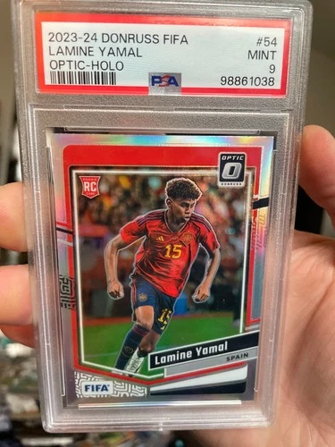 2023-24 Donruss FiFA Lamine Yamal Optic Holo RC ! PSA Mint 9 🔥🔥🔥🔥🔥