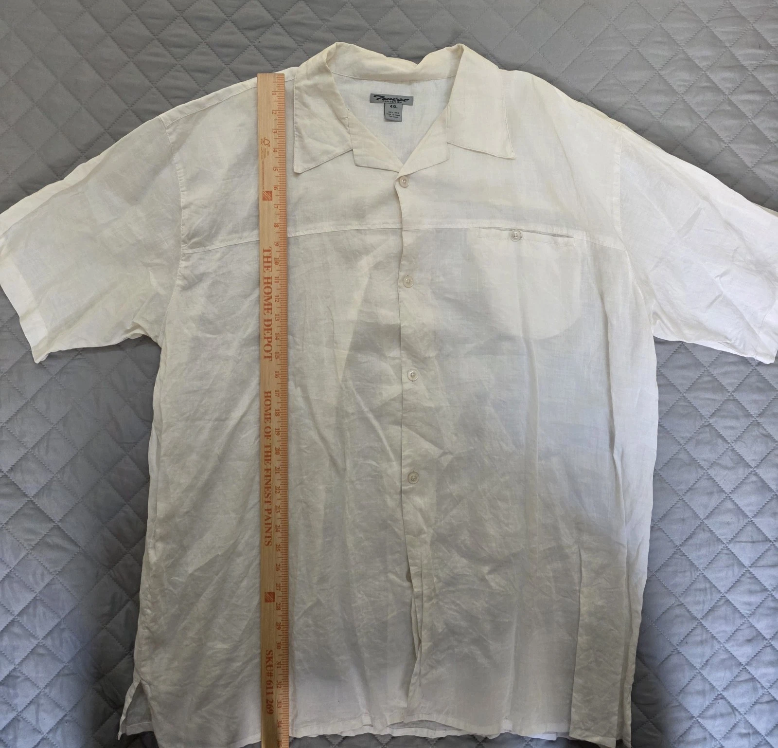Twist Men White Button Up All Linen Shirt