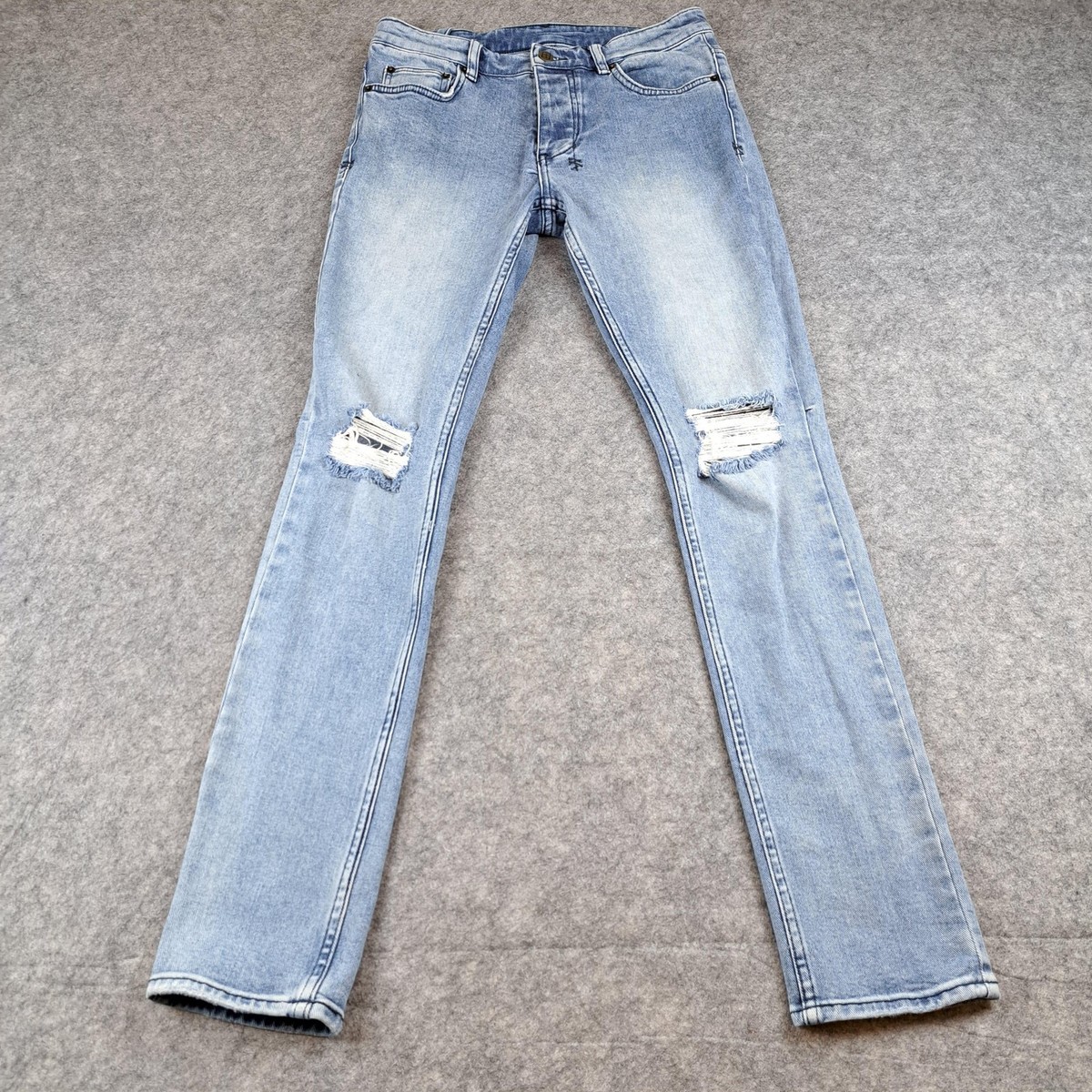 Ksubi スキニー　30 Ksubi Jeans Mens 30 Light Wash Chitch Fury Slim Tapered Distressed
