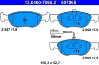 ATE Bremsbelagsatz, Scheibenbremse 13.0460-7065.2 FüR Fiat Lancia