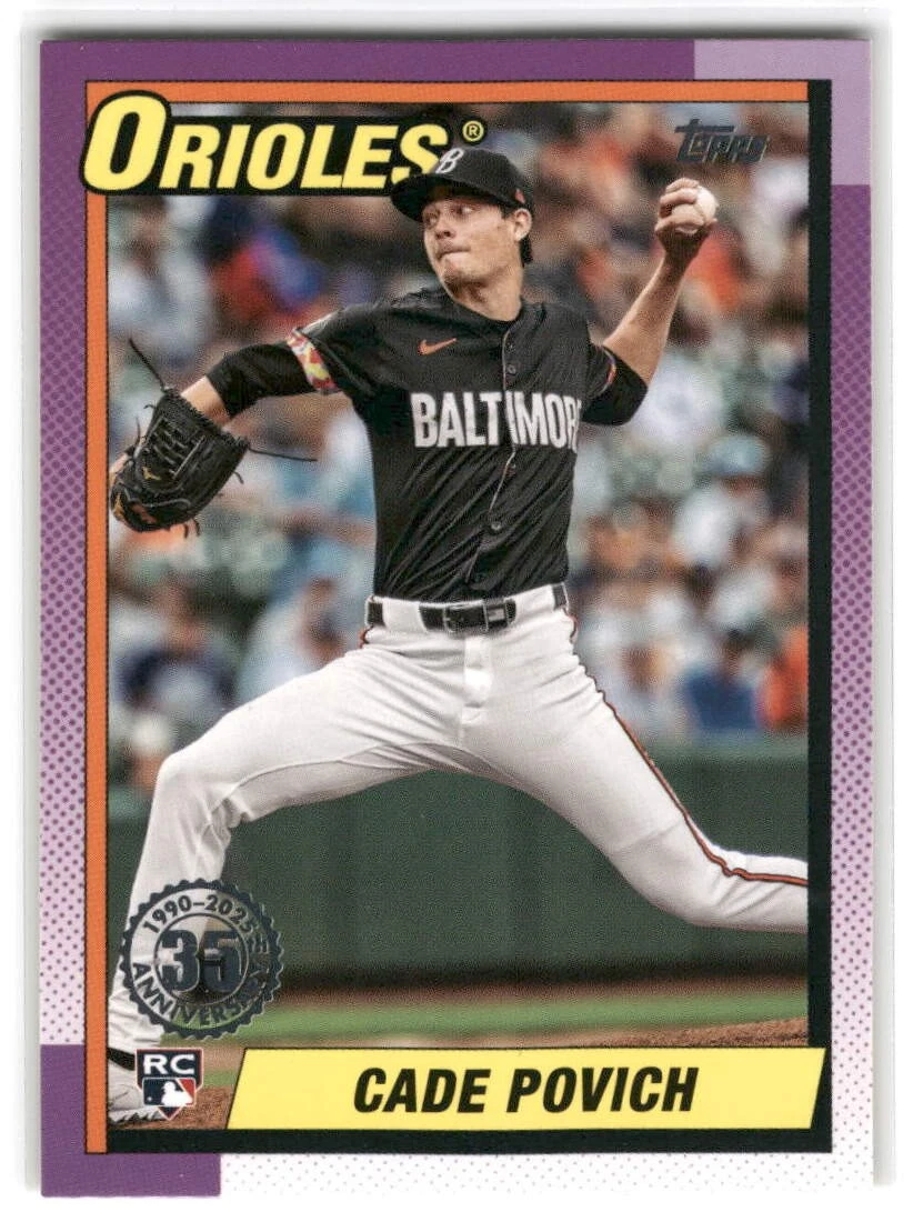 Cade Povich 2025 Topps #T90-69 Baltimore Orioles 1990 Topps 35th Anniversary