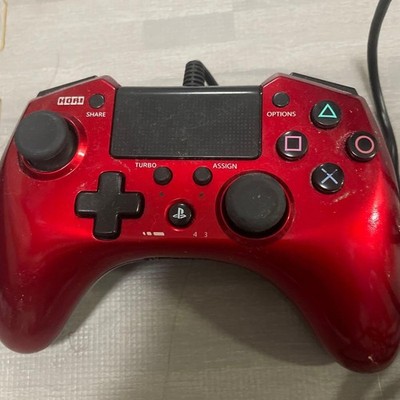 HORI Pad 4 FPS Plus for PS4 PS3 Controller Red Turbo Rapid Fire Wired jp