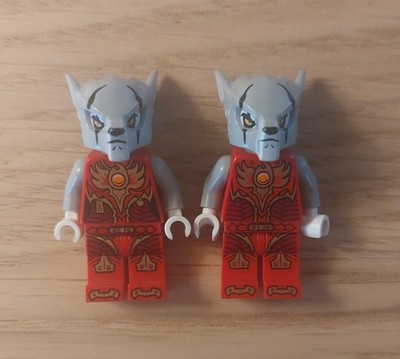 LEGO Legends of CHIMA 2x Minifigur Worriz Wolf Fire Chi Figur loc100