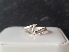925 Sterling Silver Wave Ring, Size US 5 Vintage