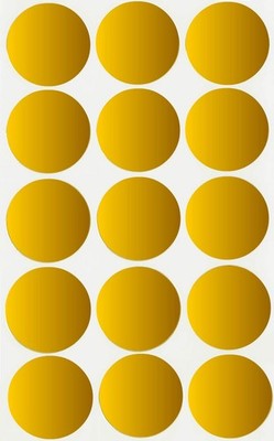Round Gold Sticker Labels Erasers Approx 3cm (30mm) Pack of 225