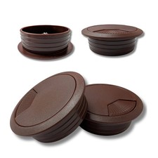 4 Pz Passacavo Scrivania Tappo Passacavi Tavolo Mm 60 Marrone Computer Tv Mobile