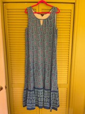 Talbots Blue Paisley Sundress - Size 1X