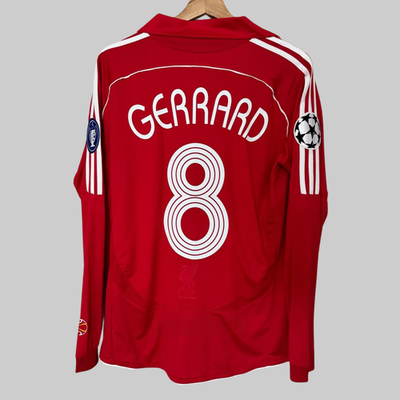 Steven Gerrard #8 Liverpool 2006-2007 Home Champions League Long