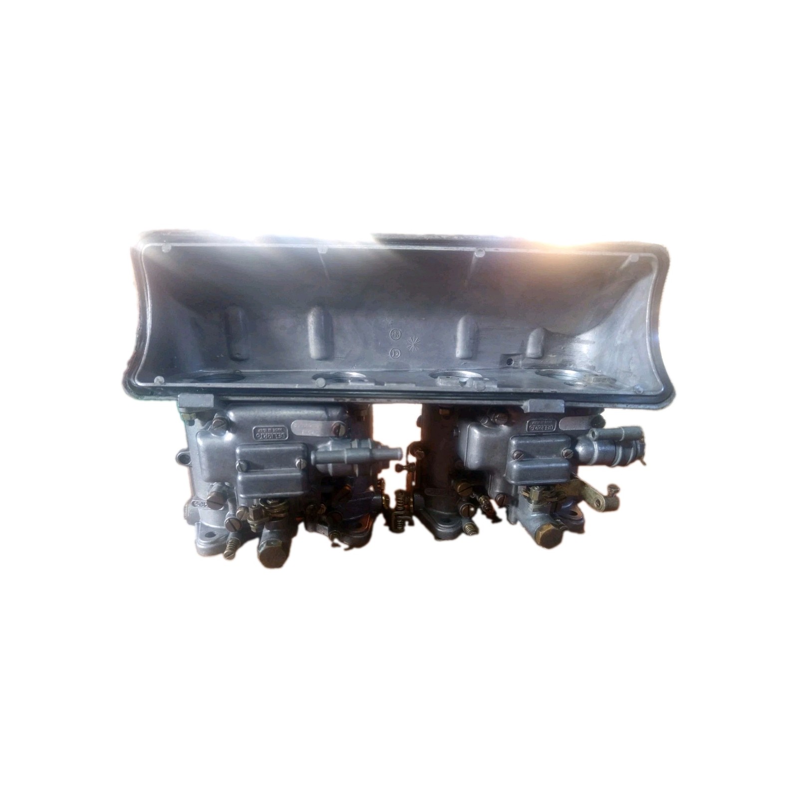 ALFA R. SERIE 116 COPPIA CARBURATORI E CASSETTA FILTRO DELL' ORTO DHLA40F USATO