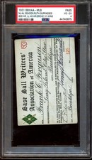 1931 Baseball Ticket Press Pass Ruth Surpasses 600 HR Grove 31 Wins PSA 4
