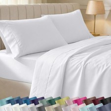California Design Den Soft 100 Cotton King Sheet Set, 400 King, 01 - White