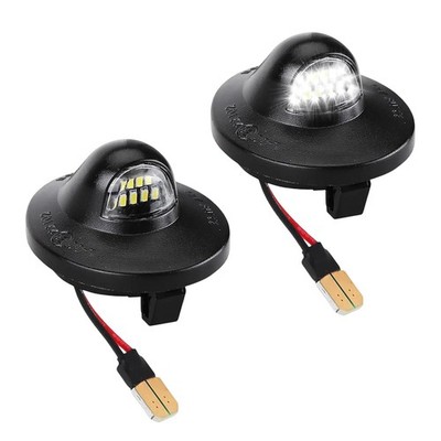 Full LED License Plate Light Kit 6500K Car Tag Light Assembly 2PCS LED Lamp