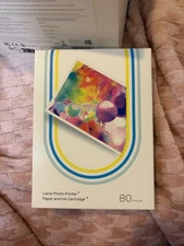 Liene Amber M100/M200 4X6" Photo Printer 80 Sheets Photo Paper & 2 Ink Cartridge