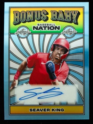 Seaver King Auto 3/3 2025 Leaf Baseball Nation Bonus Baby Washington Nationals