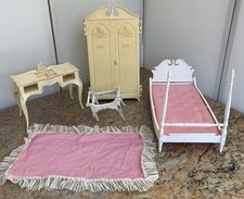 LOTTO Vintage 1963 *TLC* Danneggiato *Susy Goose Armadio Vanità Baldacchino Letto Vanity Sgabello