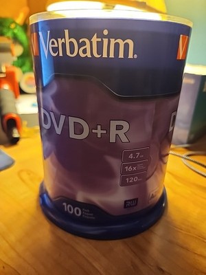 Verbatim (95098) DVD+R-100ct   Brand New Unopened  