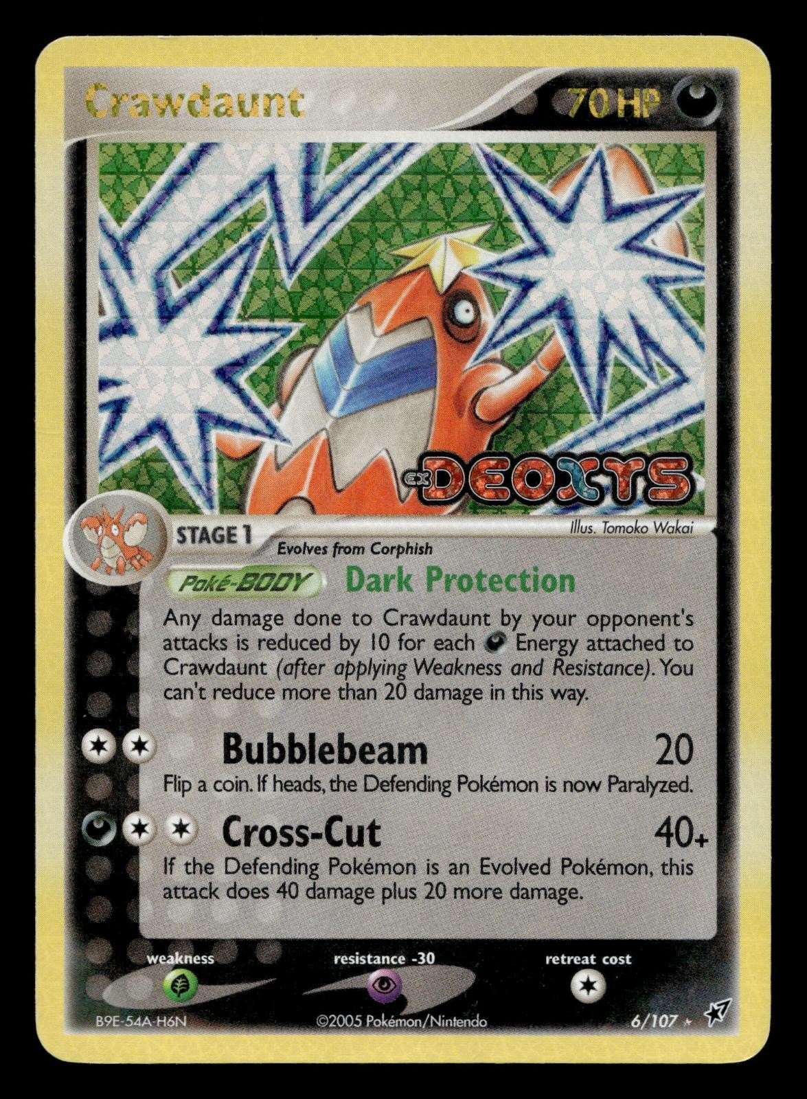 Crawdaunt 6/107 Deoxys Pokemon Reverse Holo NM