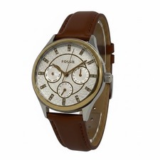 Fossil BQ1566 Modern Sophisticate Brown Leather Women's Watch Need Battery