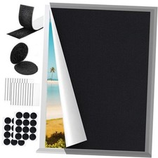 118" x 57" Portable Blackout Curtains for 57"W x 118"L Pack of 1 Black Silver