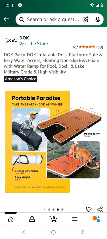 PARTY DOK! MUELLE FLOTANTE INFLABLE INCREÍBLEMENTE IMPRESIONANTE. TRAE AL PERRO. TIEMPO DE FIESTA Foto 4 de 4