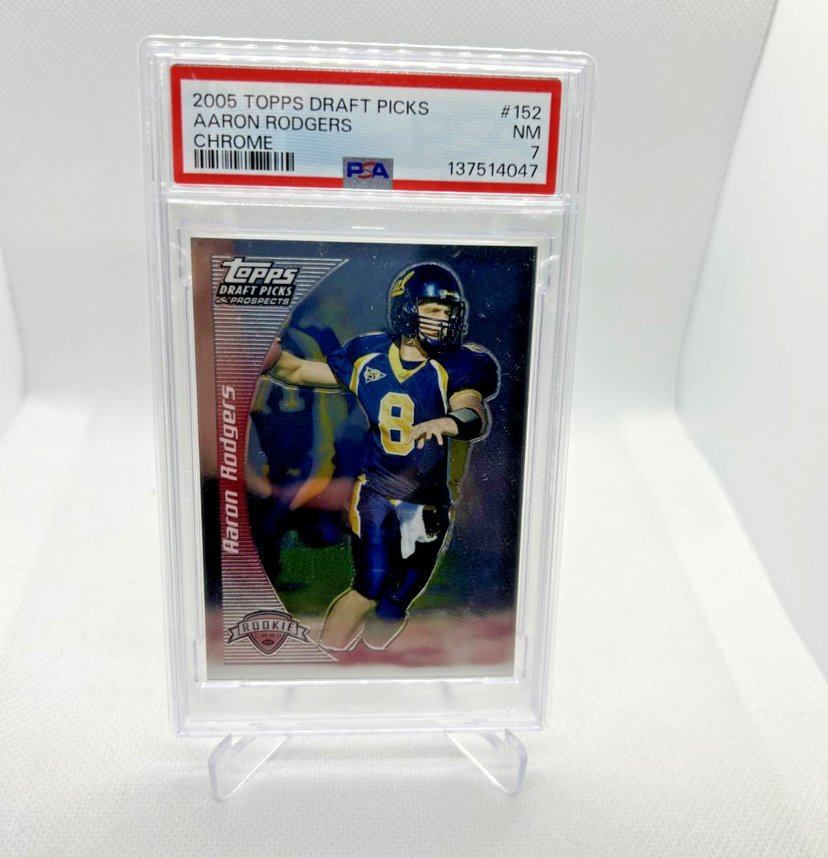 Aaron Rodgers - 2005 Topps Draft Picks and Prospects Chrome #152 - PSA NM 7
