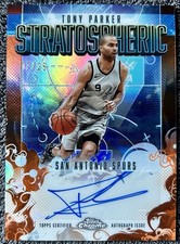 2025 Topps Chrome Tony Parker Stratospheric Orange Auto #/25 Spurs