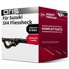 Für SX4 FH S-Cross JY (Oris) Anhängerkupplung abnehmbar + E-Satz 7pol universell