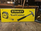 Vintage Original STANLEY Tool Center STORE SIGN - Tin over Cardboard 28 x 11