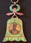 RARE 1917 China Feng Guozhang Acting President Enameled Medal Bell Shape — photo 4