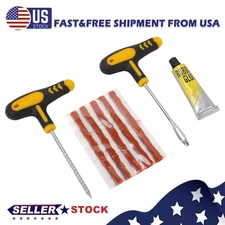 Car Tubeless Tyre Tire Puncture Repair Plug Repair Kit Needle Patch Fix