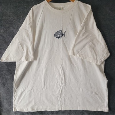 Vintage Patagonia Shirt Mens XXL White Fish Beneficial T Organic