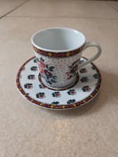 TASSE A CAFE ET SOUS-TASSE SOULEIADO- LA FLEUR D'ARLES