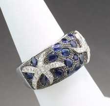 Saphir Diamant Ring  2,63 ct  750er Weißgold 12,7 Gramm Wert 6.000 Euro