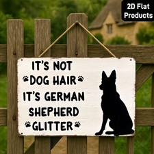 Funny German Shepherd Tin Metal Signs Home D cor "It's Not Dog Hair It's German