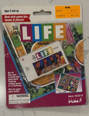 1998 Hasbro Basic Fun The Game Of Life Keychain New In Package