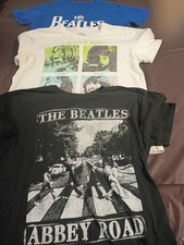 The Beatles Lot Of 3 - Let It Be & Abbey Road Album Covers T-shirts- Size Large 
