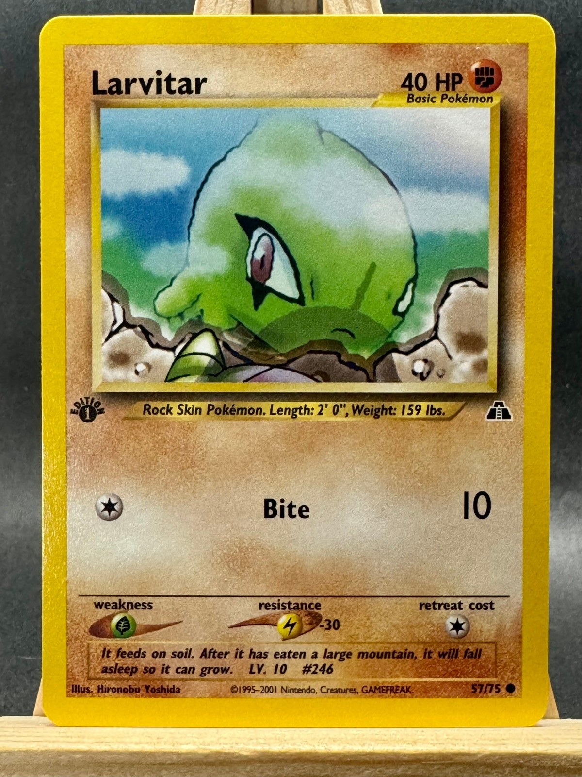 Larvitar 1st Editon - Pokemon Trading Card Game Neo Discovery 57/75 NM