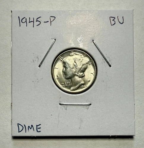 1945-P Mercury Dime 10C SILVER - Brilliant Uncirculated (BU)