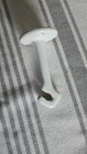 Antique / Vintage Bathroom Towel Bar Ends White Enamel Old Hardware Pair & Hook — photo 5