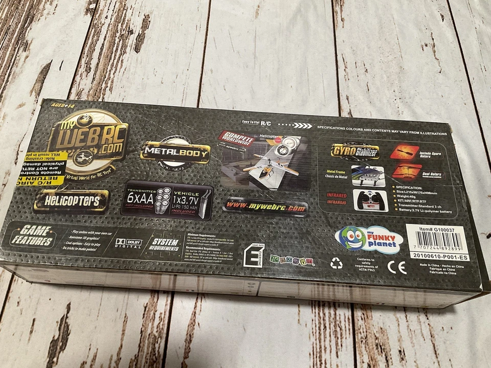 HELICÓPTERO PEQUEÑO IRON EAGLE CON CONTROL REMOTO DE COLECCIÓN Foto 3 de 4