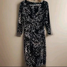 Ralph Lauren Faux Wrap Ruched Sheath Dress Sz 6 Cocktail Career Preppy Academia