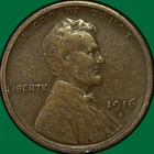 1916-S Lincoln Wheat Cent Fine F Coin #34922